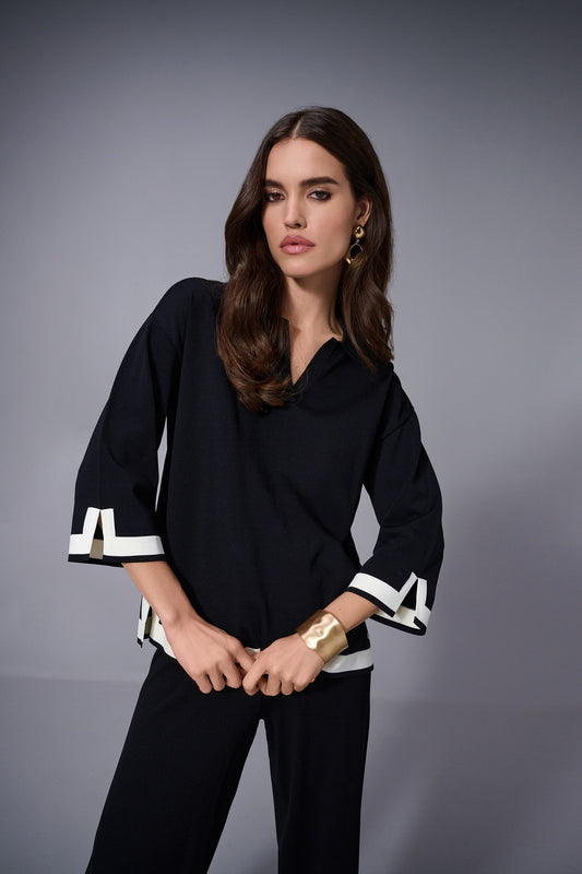 Joseph Ribkoff #253909 Sweater Knit Colour Block Top