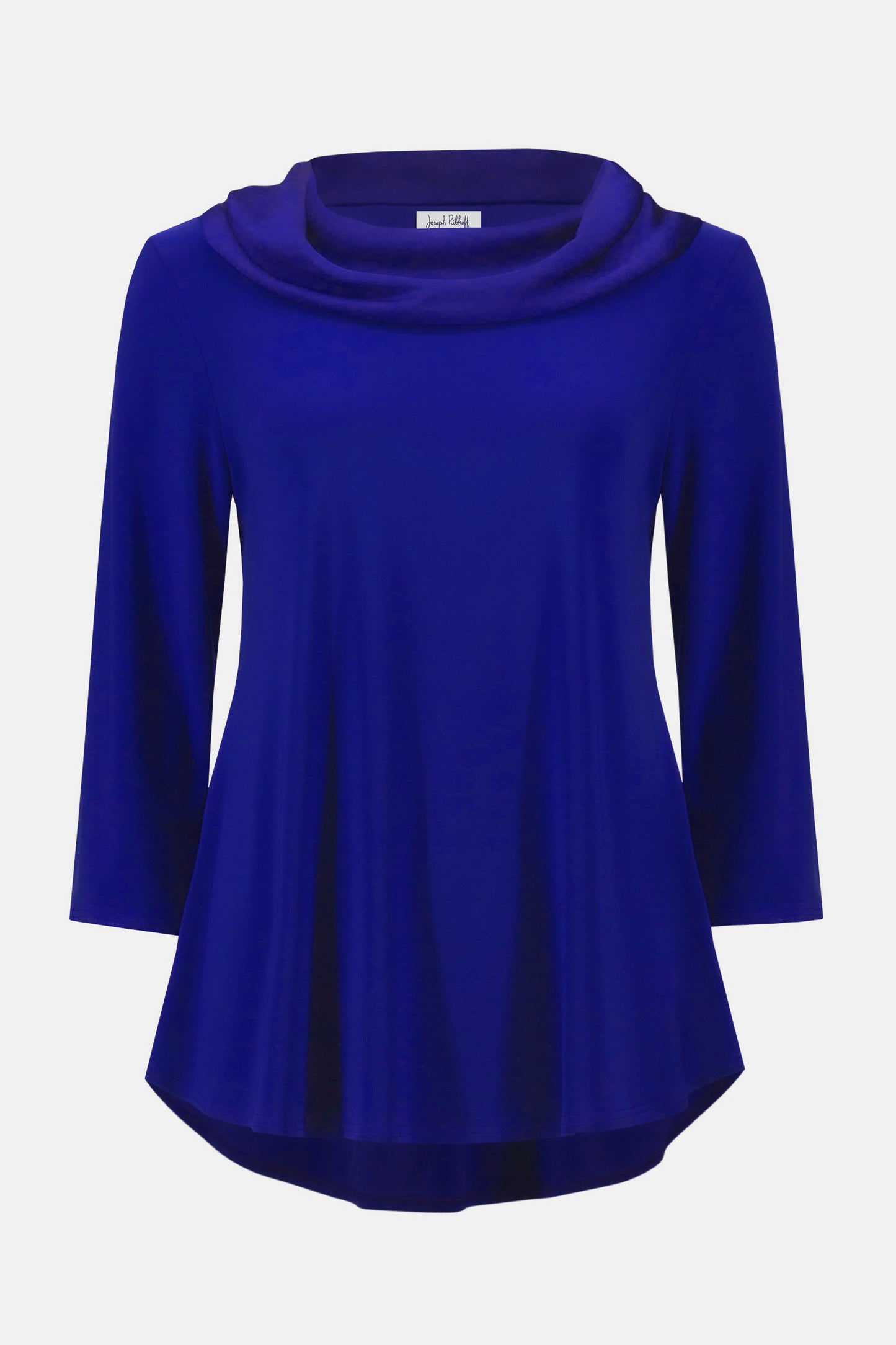 Joseph Ribkoff #254173-2922 Silky Knit & Satin Cowl Neck Flared Top