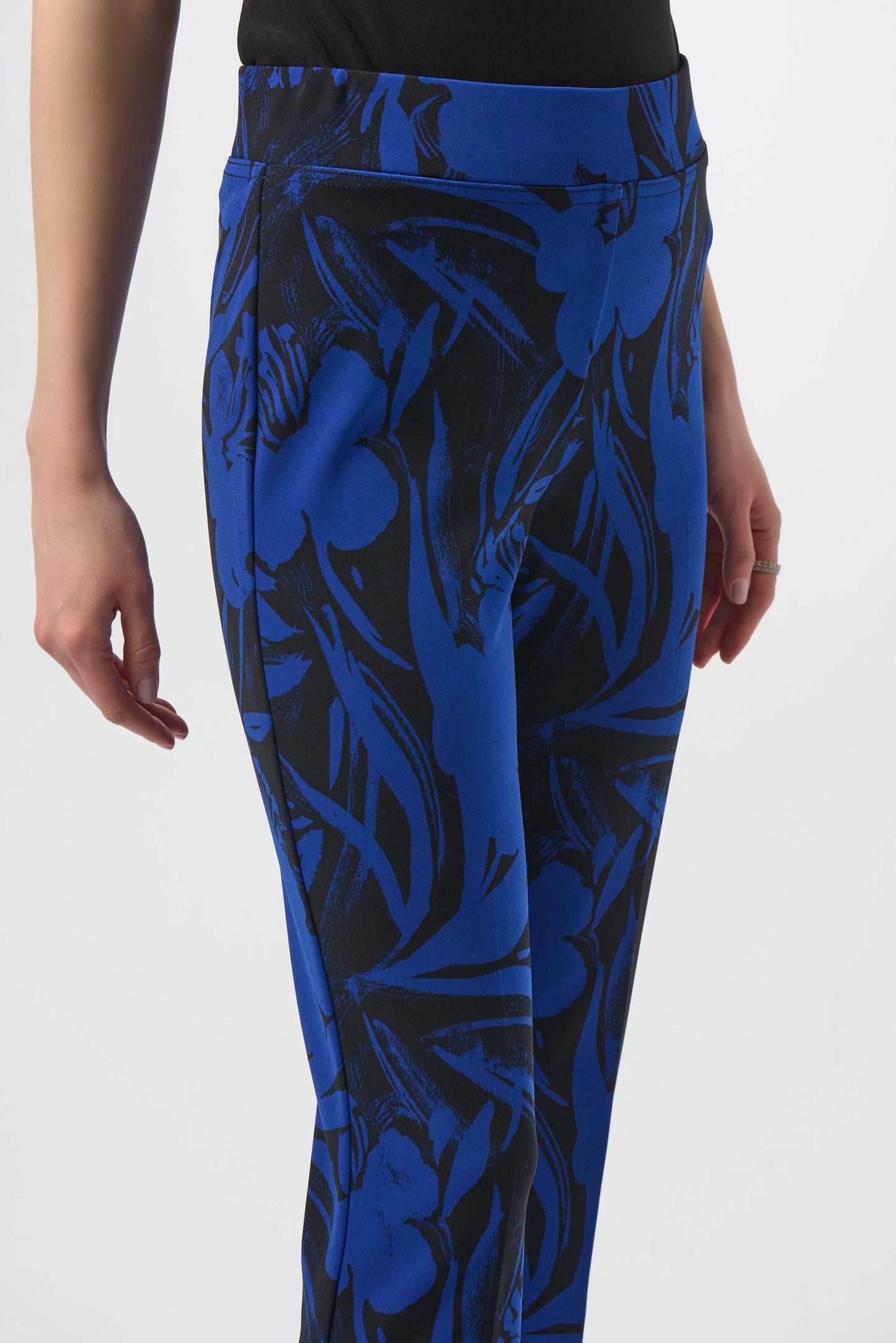 Jospeh Ribkoff #254199-2932 Silky Knit Floral Print Straight Leg Pants