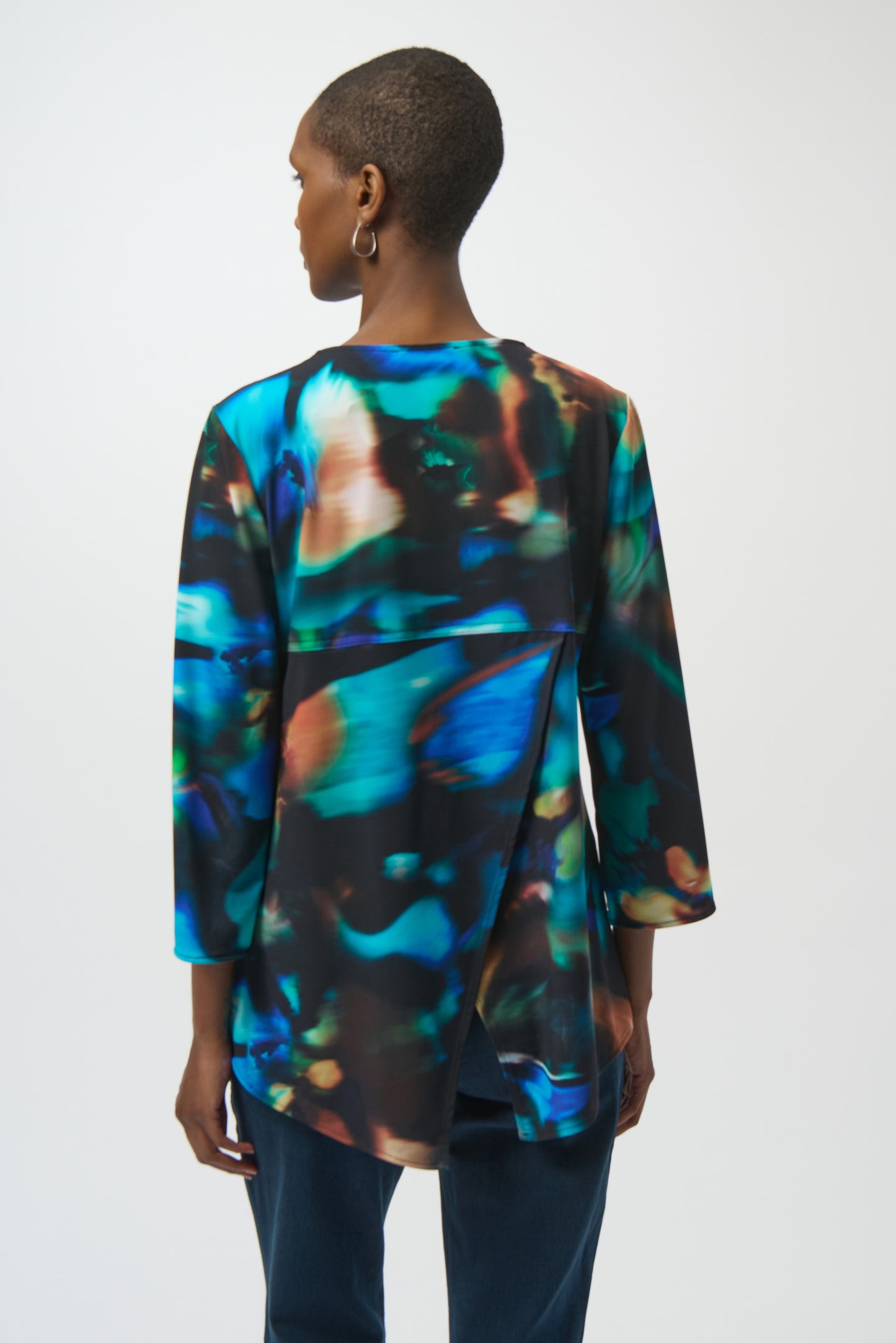 Joseph Ribkoff #254204-178 Silky Knit Abstract Print Fit and Flare Tunic