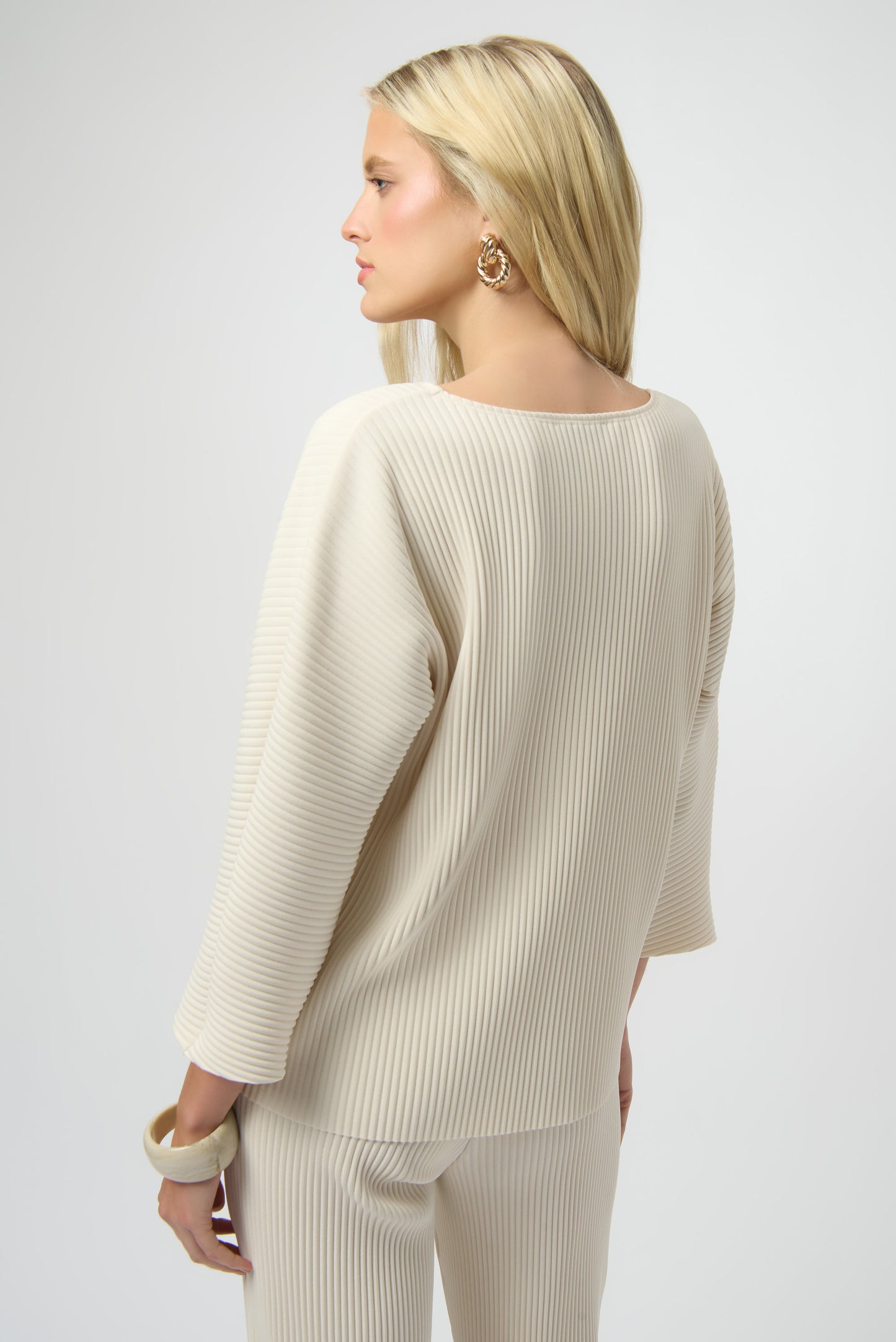 Joseph Ribkoff #254210-4457 Pleated Scuba Crepe Boxy Top