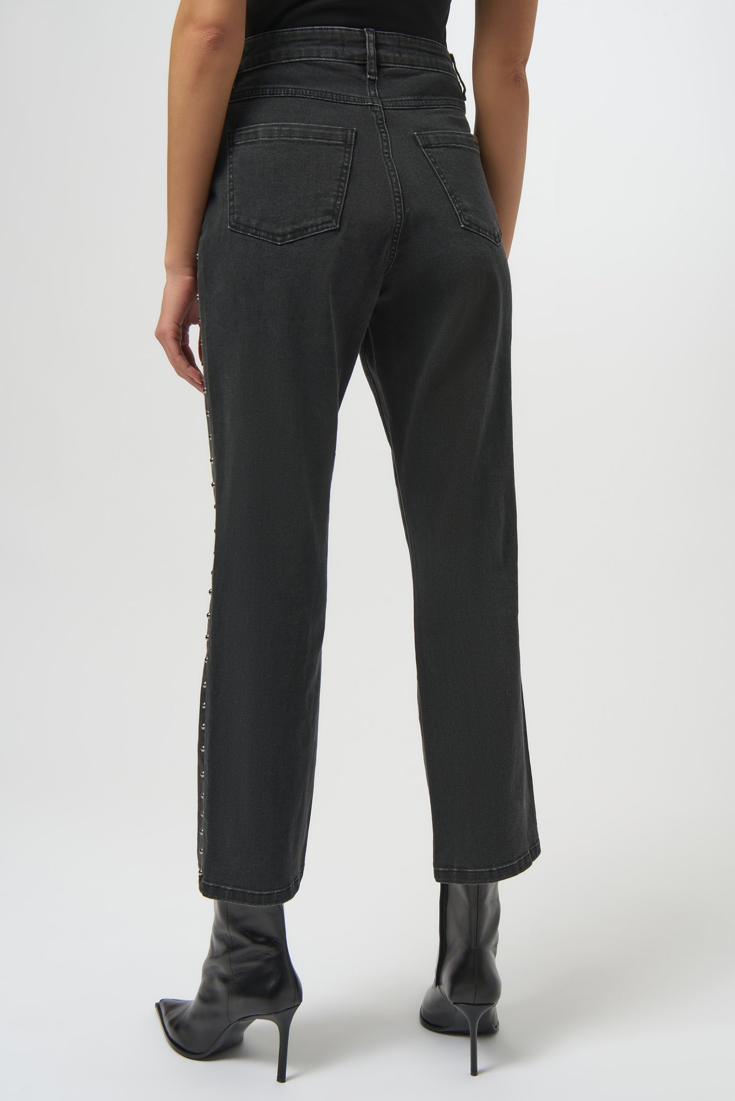 Joseph Ribkoff #254916-2606 Classic Straight Leg Jeans with Studded Seams