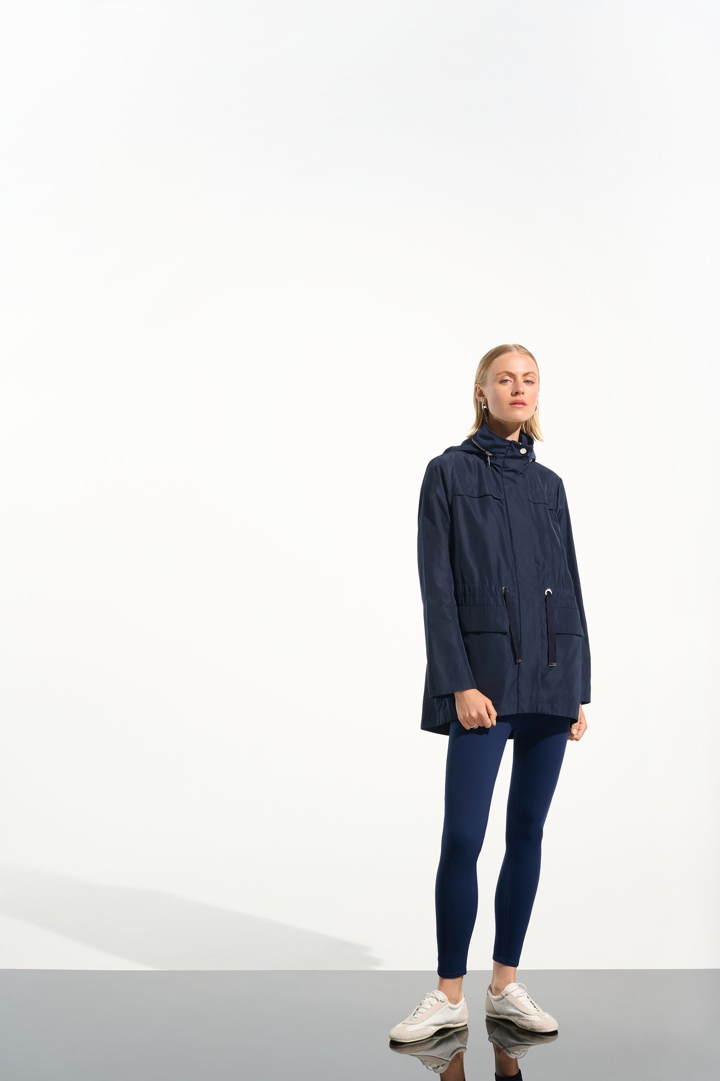 Joseph Ribkoff #261630-4358 Imitation Memory Anorak With Hidden Hood
