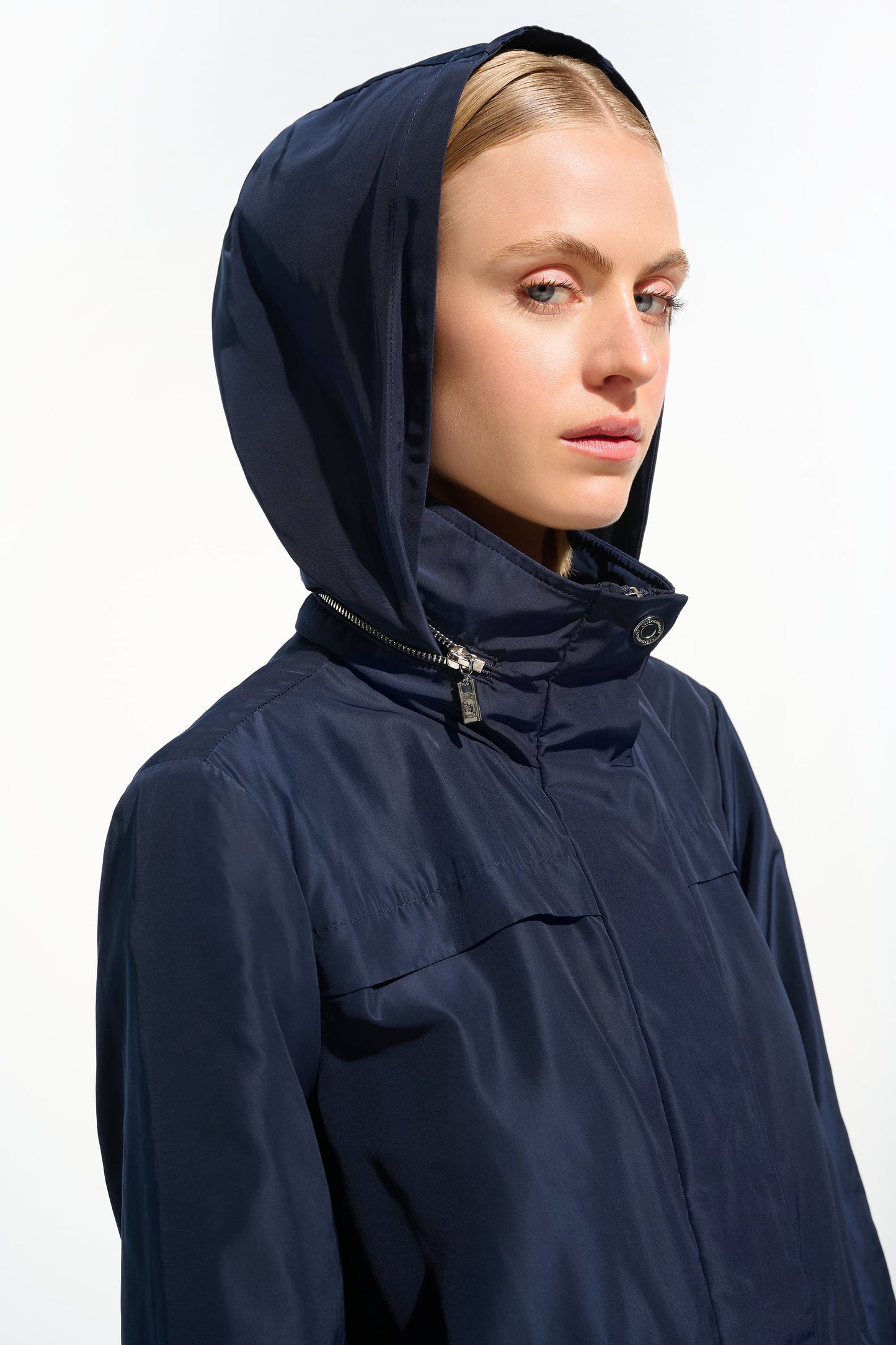 Joseph Ribkoff #261630-4358 Imitation Memory Anorak With Hidden Hood