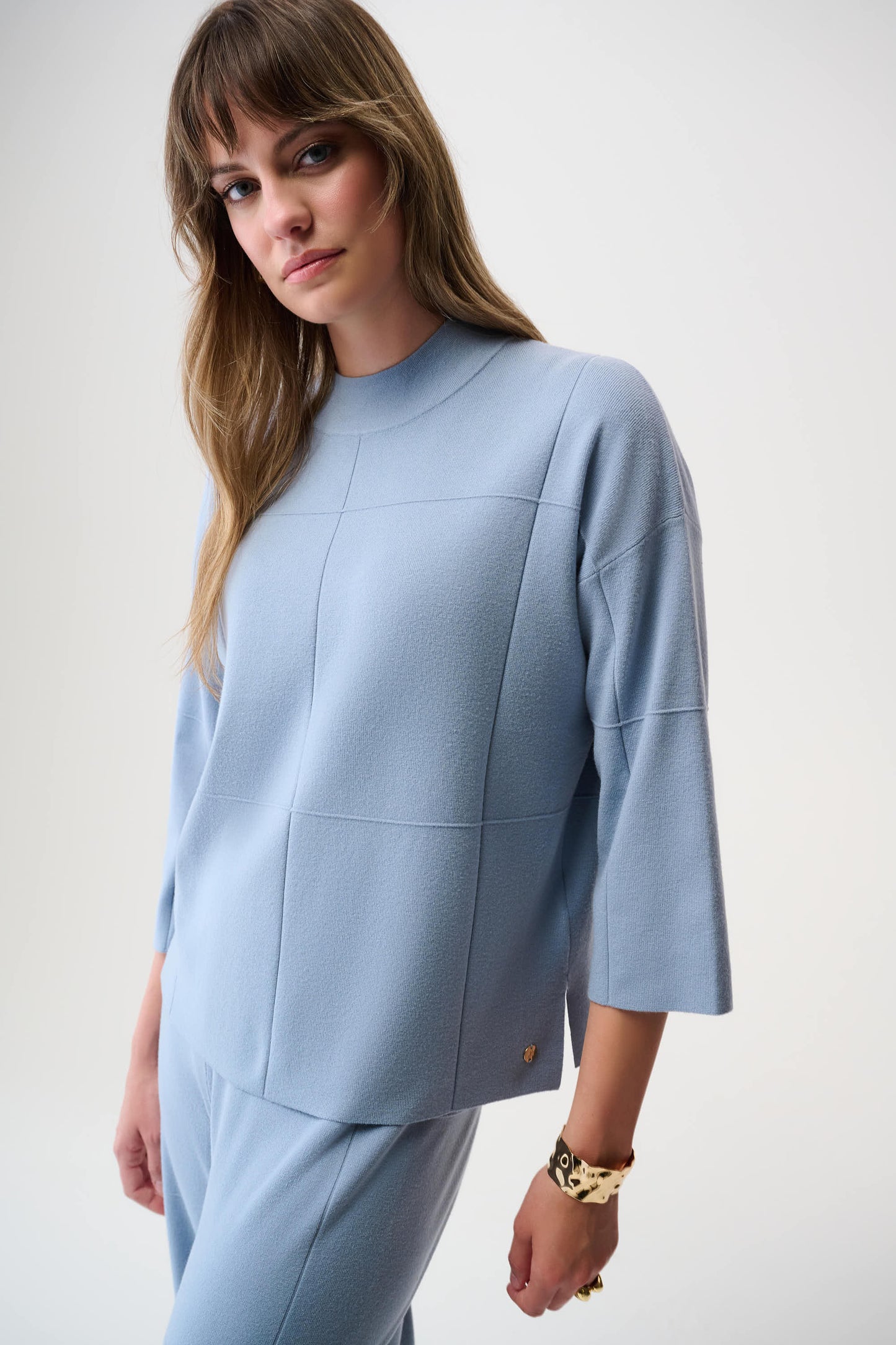 Joseph Ribkoff #261981-4510 Brushed Viscose Straight Sweater with Mock Neck