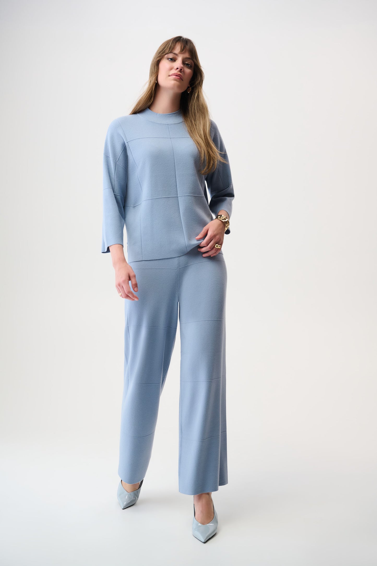 Joseph Ribkoff #261981-4510 Brushed Viscose Straight Sweater with Mock Neck