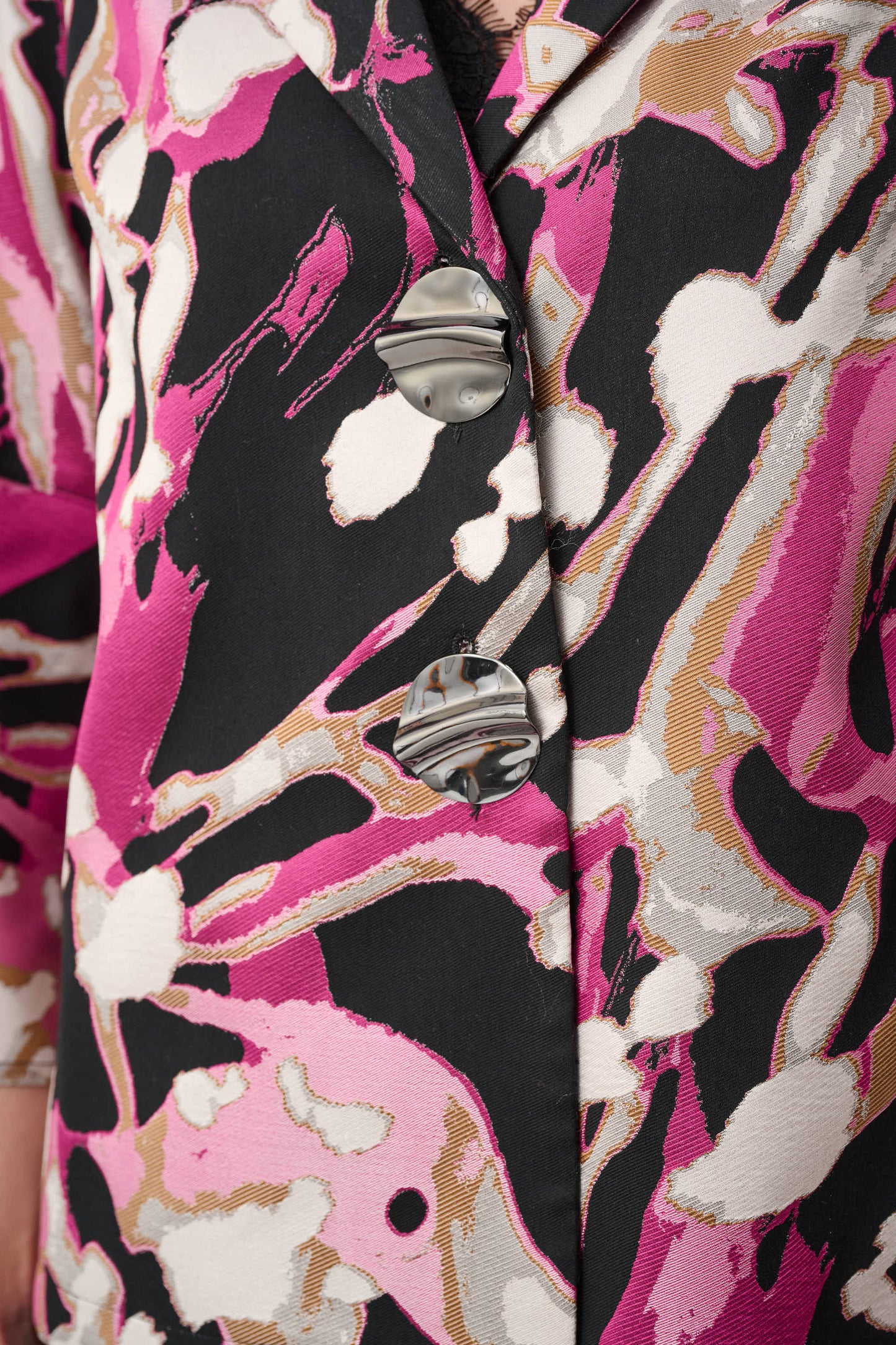 Joseph Ribkoff #263759-178 Signature | Jacquard Abstract Print Trapeze Jacket