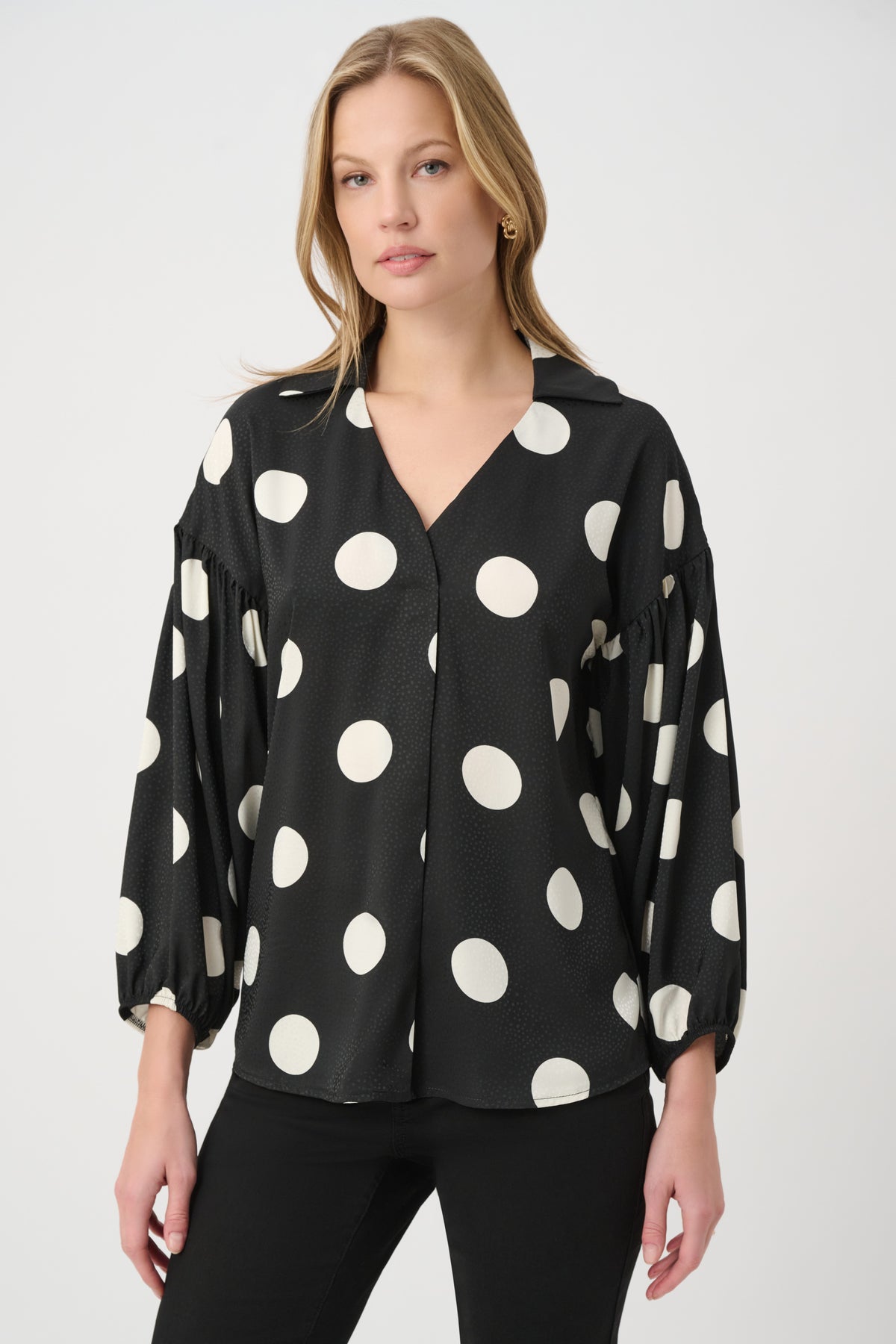 Jospeh Ribkoff #264114-511 Polka Dot Satin Top