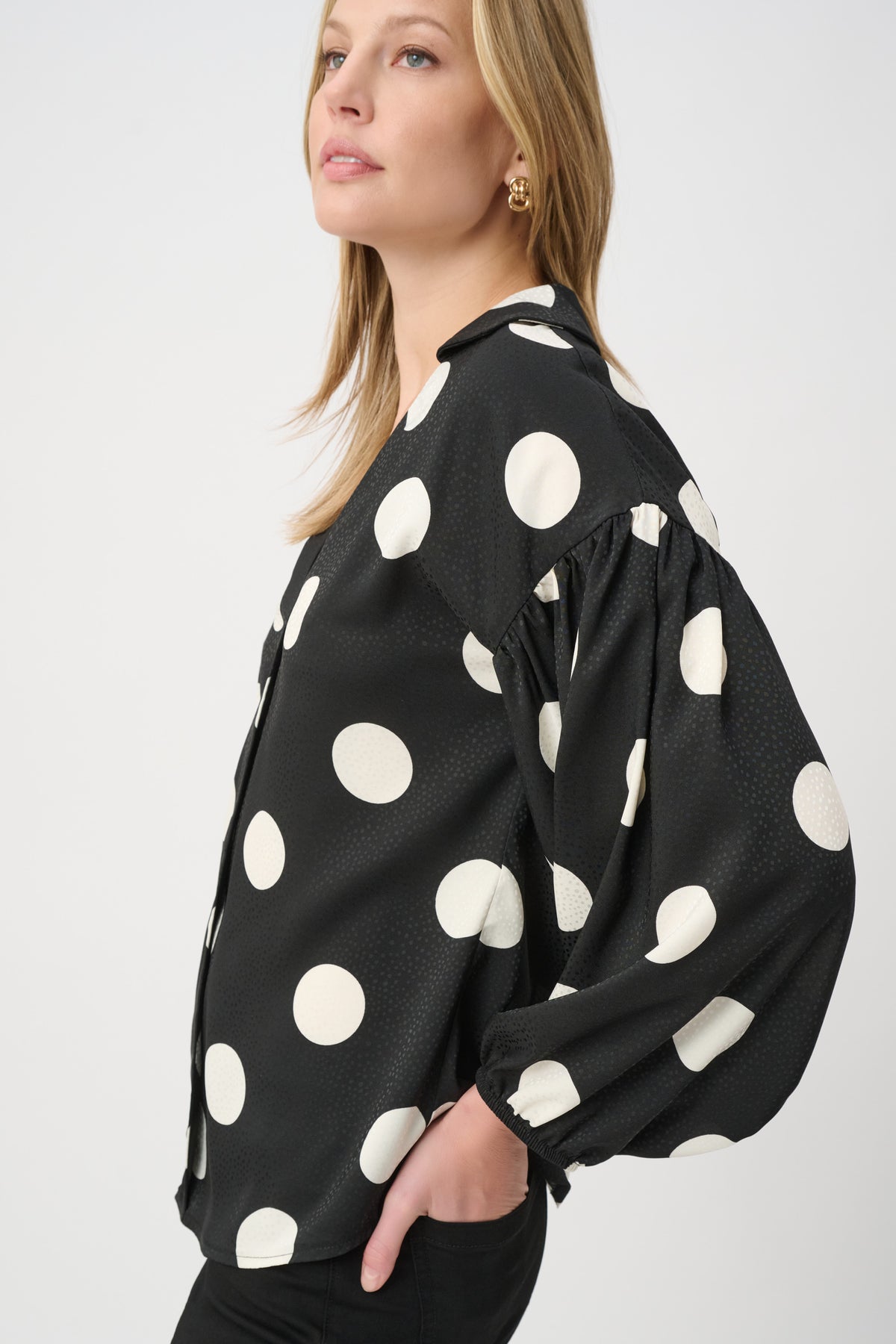 Jospeh Ribkoff #264114-511 Polka Dot Satin Top