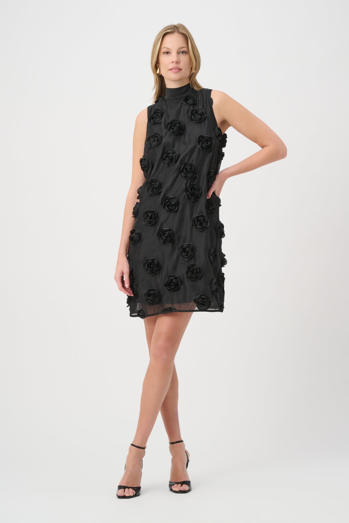 Joseph Ribkoff #264201-11 Textured Floral Trapeze Dress
