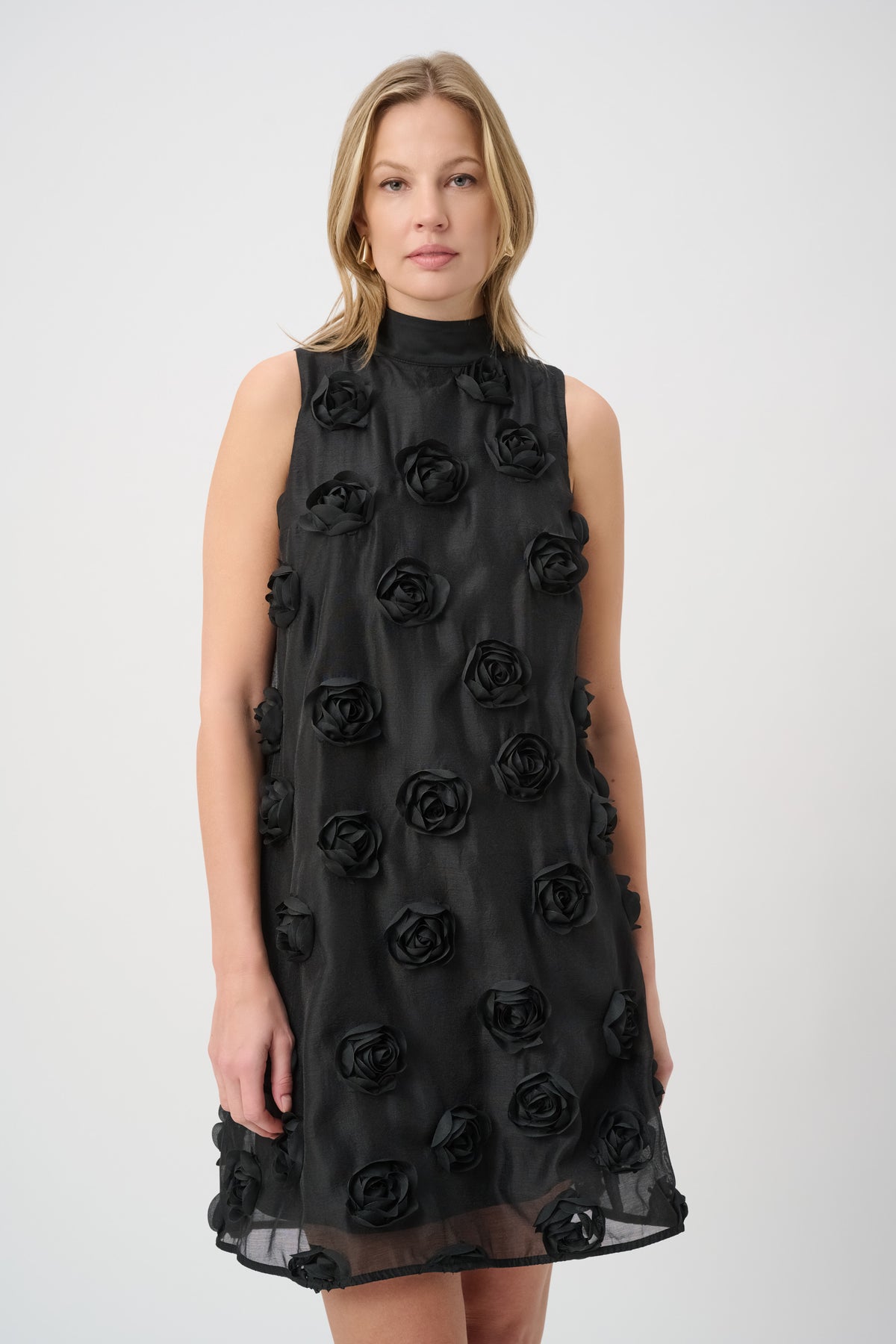 Joseph Ribkoff #264201-11 Textured Floral Trapeze Dress