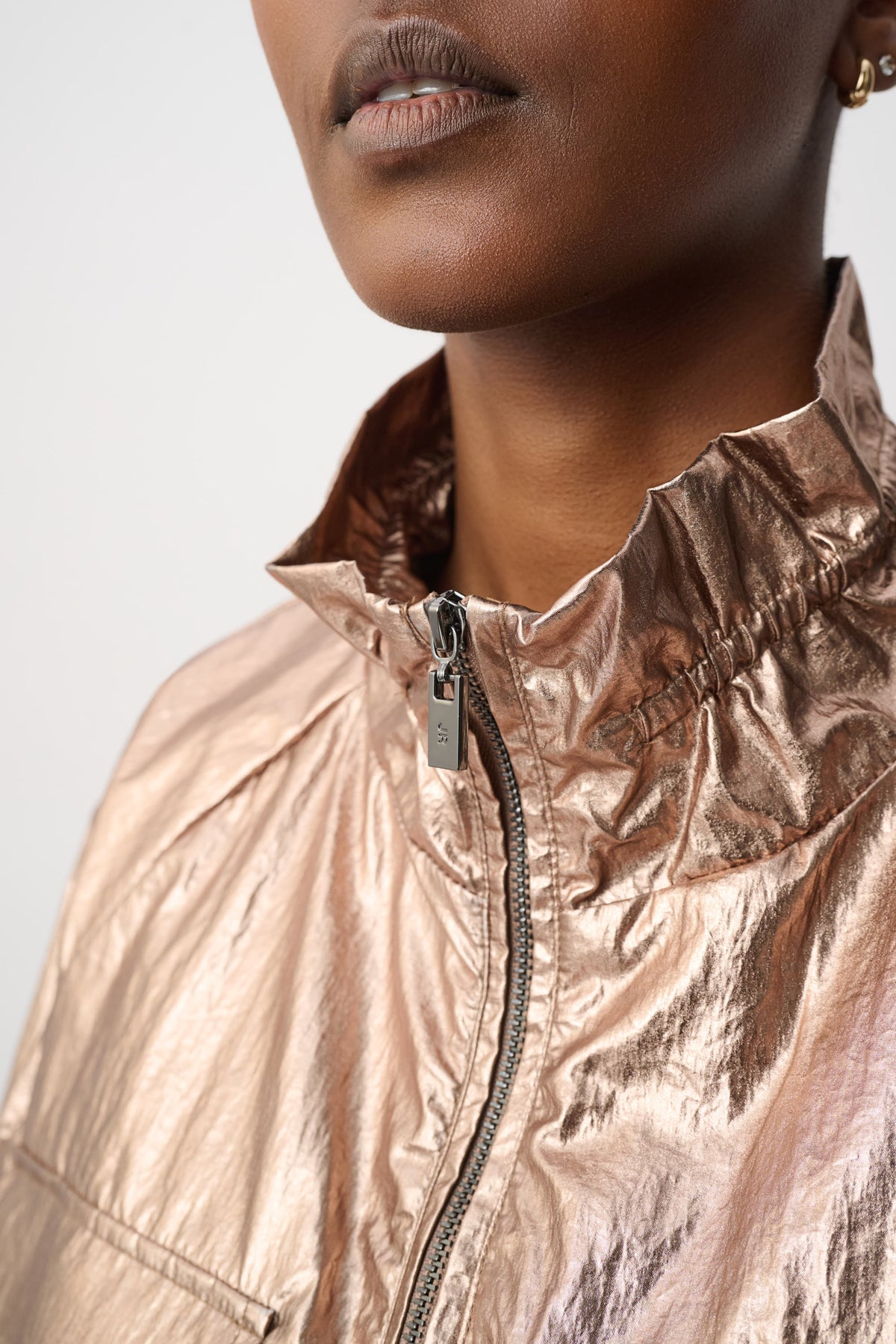 Jospeh Ribkoff #264621-4599 Metallic Nylon Cocoon Jacket