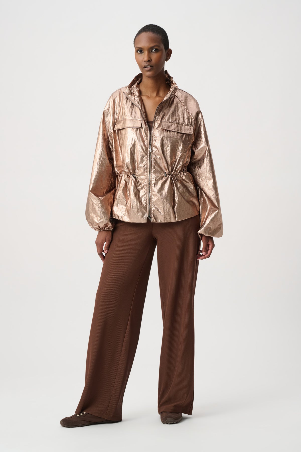 Jospeh Ribkoff #264621-4599 Metallic Nylon Cocoon Jacket