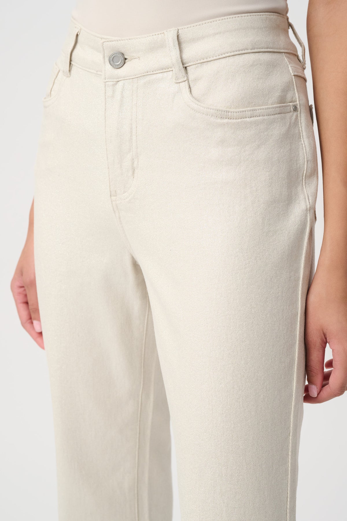 Joseph Ribkoff #264913-3059 Classic Straight Leg Metallic Jeans
