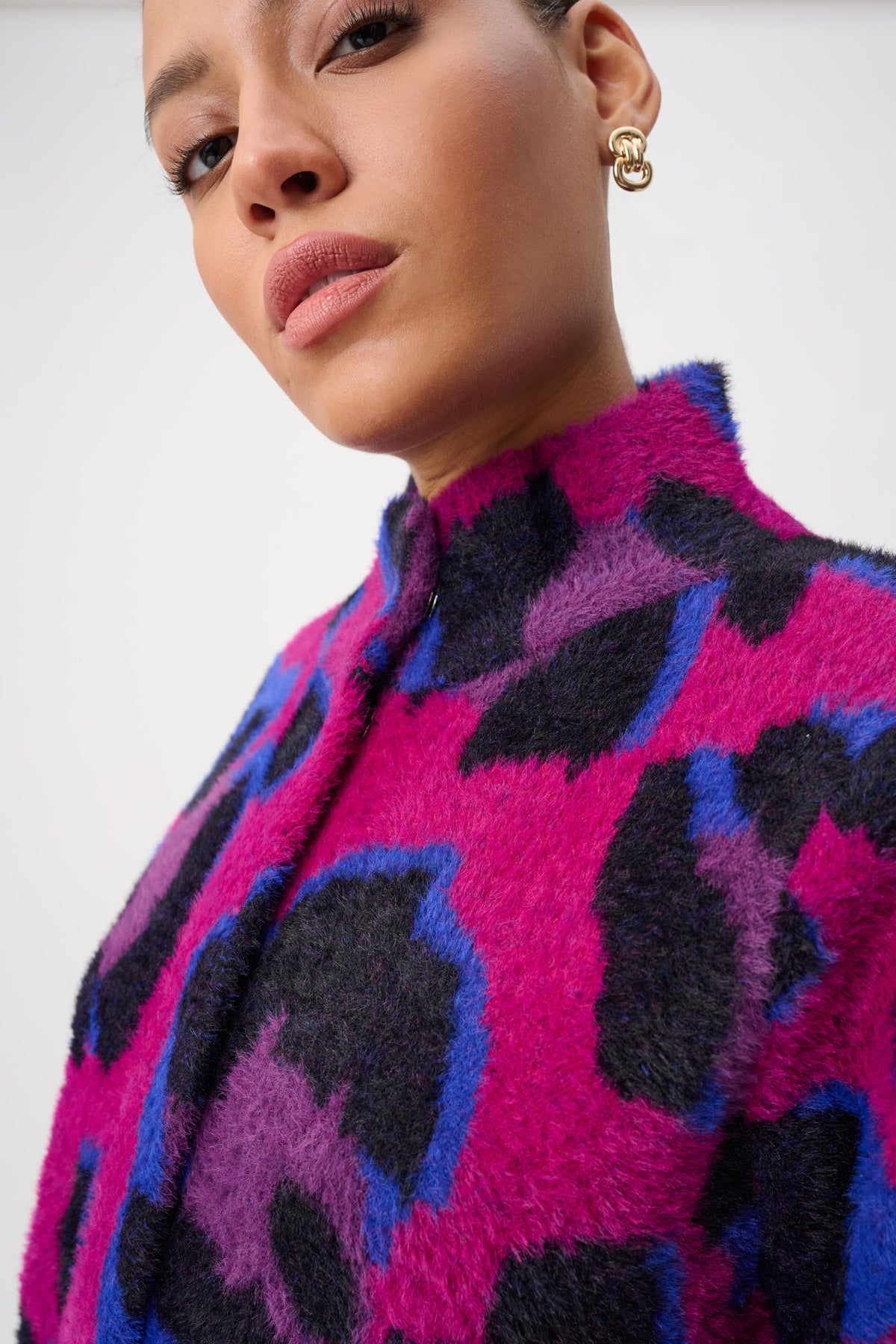 Joseph Ribkoff #264922-178 Animal Print Sweater Coat