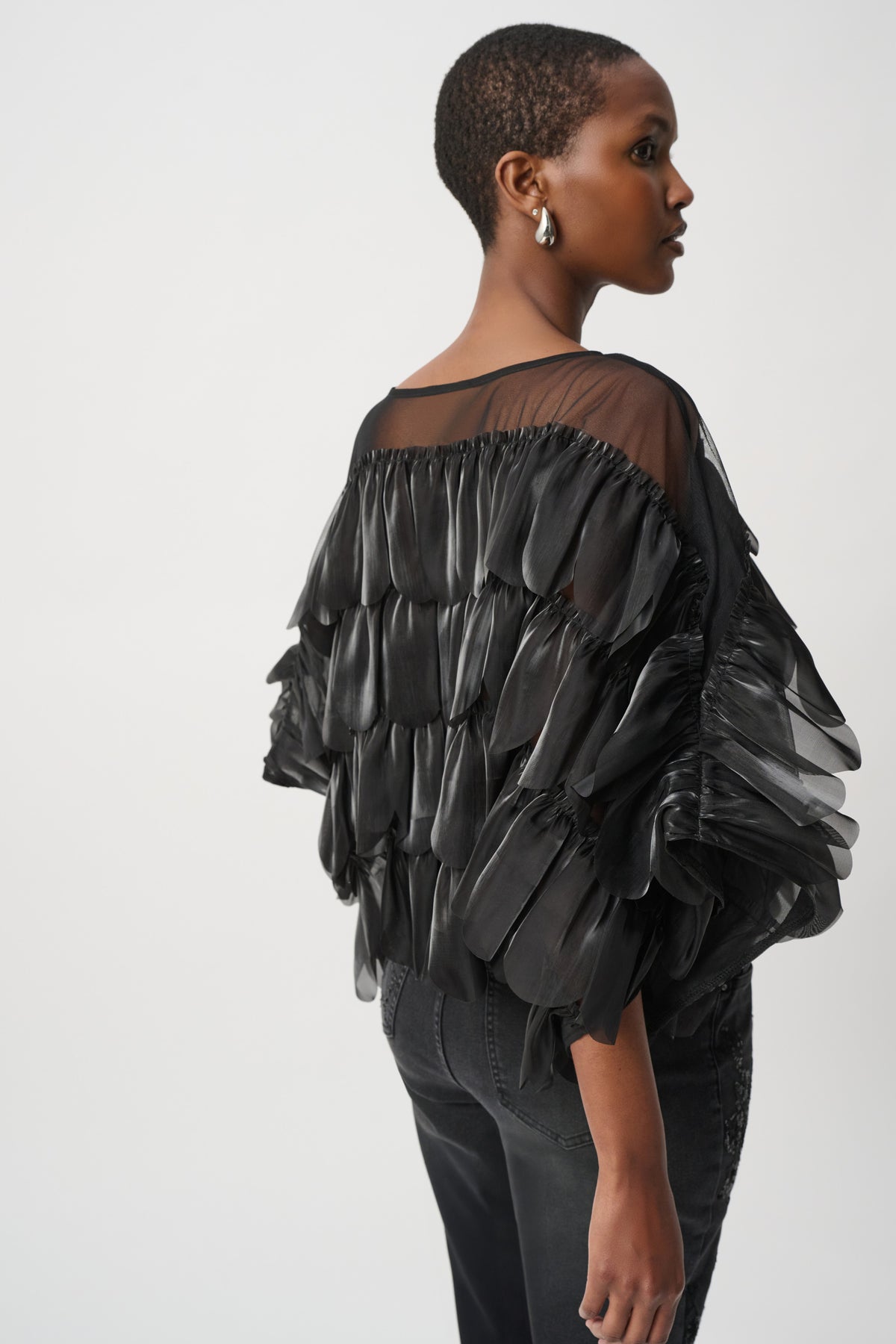 Joseph Ribkoff #264941-11 Crystal Organza Novelty Top