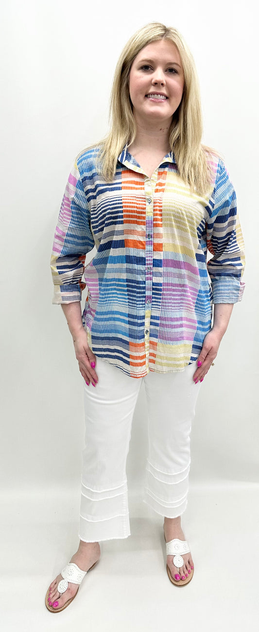 Nic & Zoe #S251636 Blue Sunset Stripe