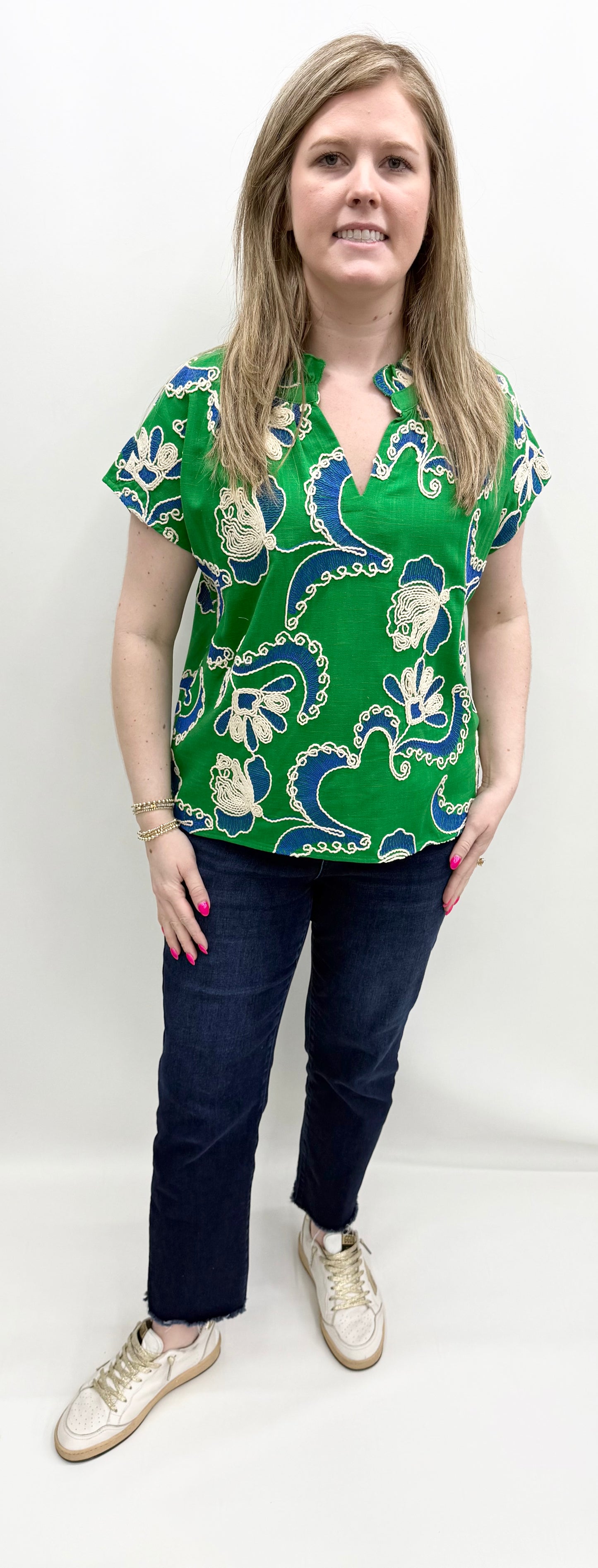 Tru-Luxe #T16492BM Green Top