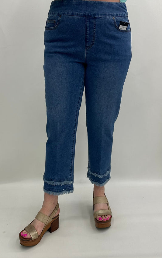 Slim Sation #M35715PM Denim Crop Pants