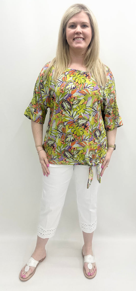 Pure Essence #604-4651 Lime/Lilac/Tangerine Top