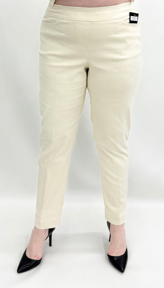 Slim Sation by Multiples #M30719PM Winter White Ankle Pant