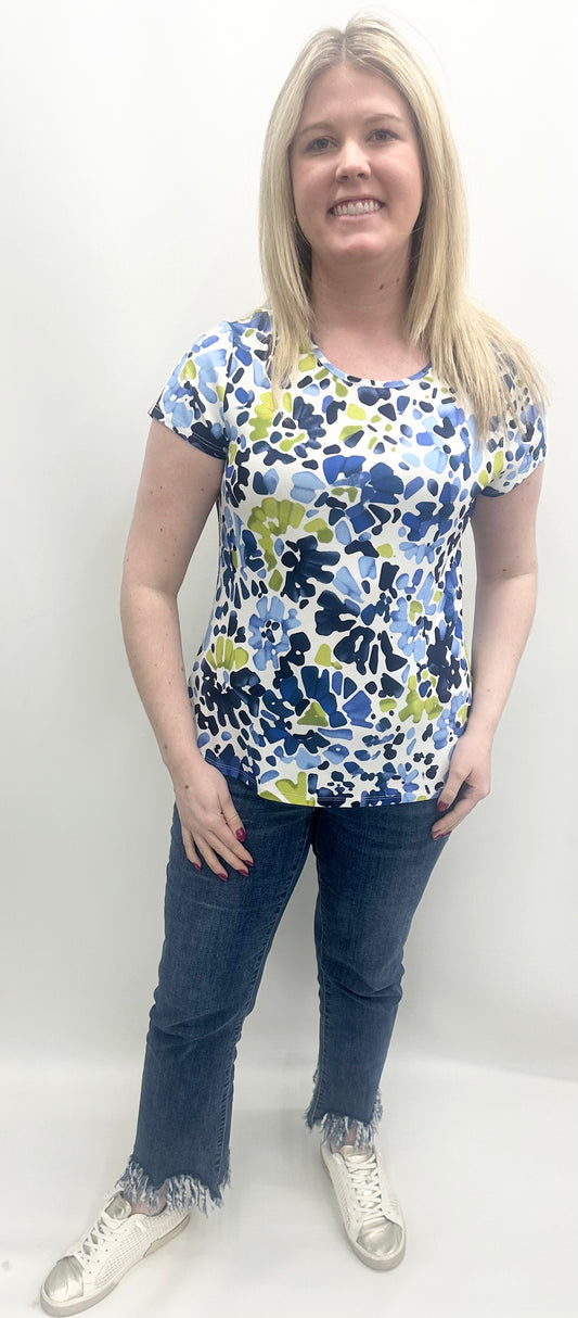 Pure Essence #598-4967 Blue/Apple Top