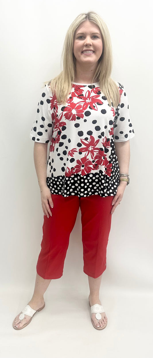 Multiples #M25407TM “Red Hot” Top