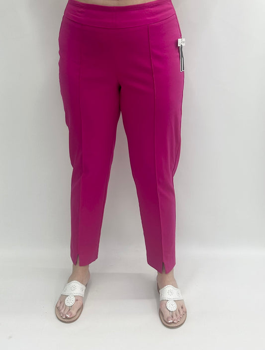 Thin Her by A'la Carte #9827P Magenta Ankle Pant