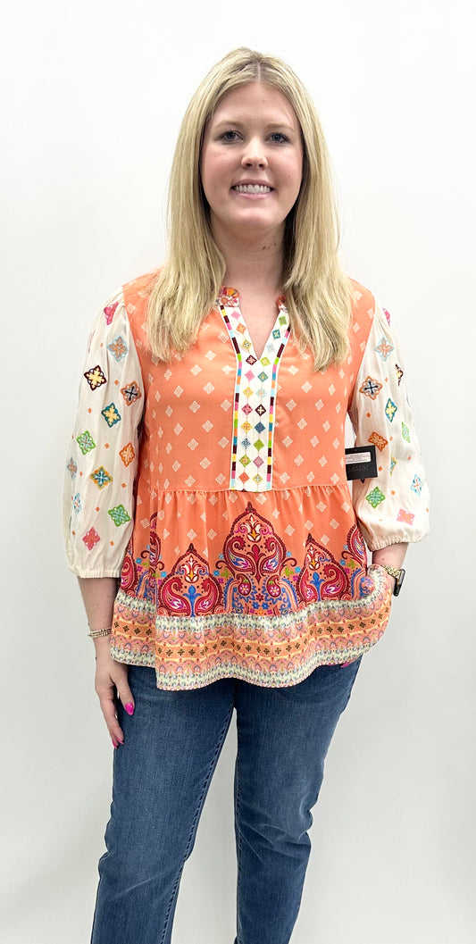 John Mark #J35726TM Blouse