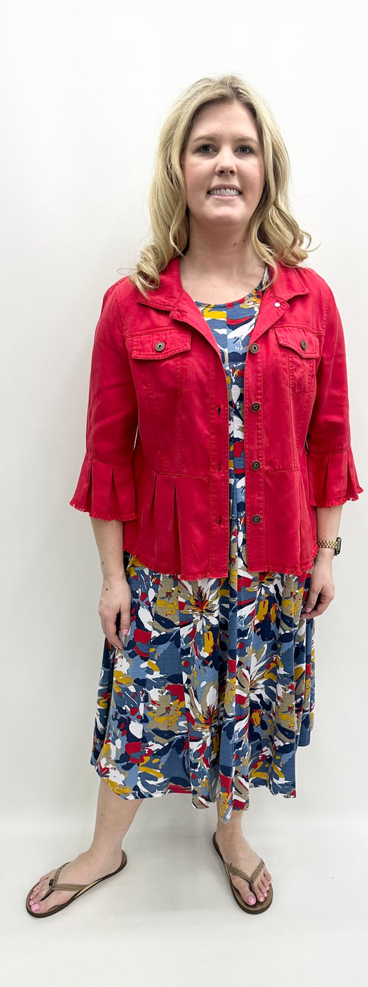 Multiples #M25506JM Fiery Red Jacket