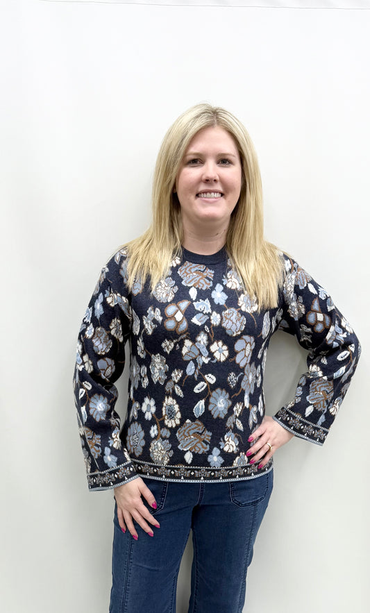 Charlie B. #C2905/974A Floral Sweater