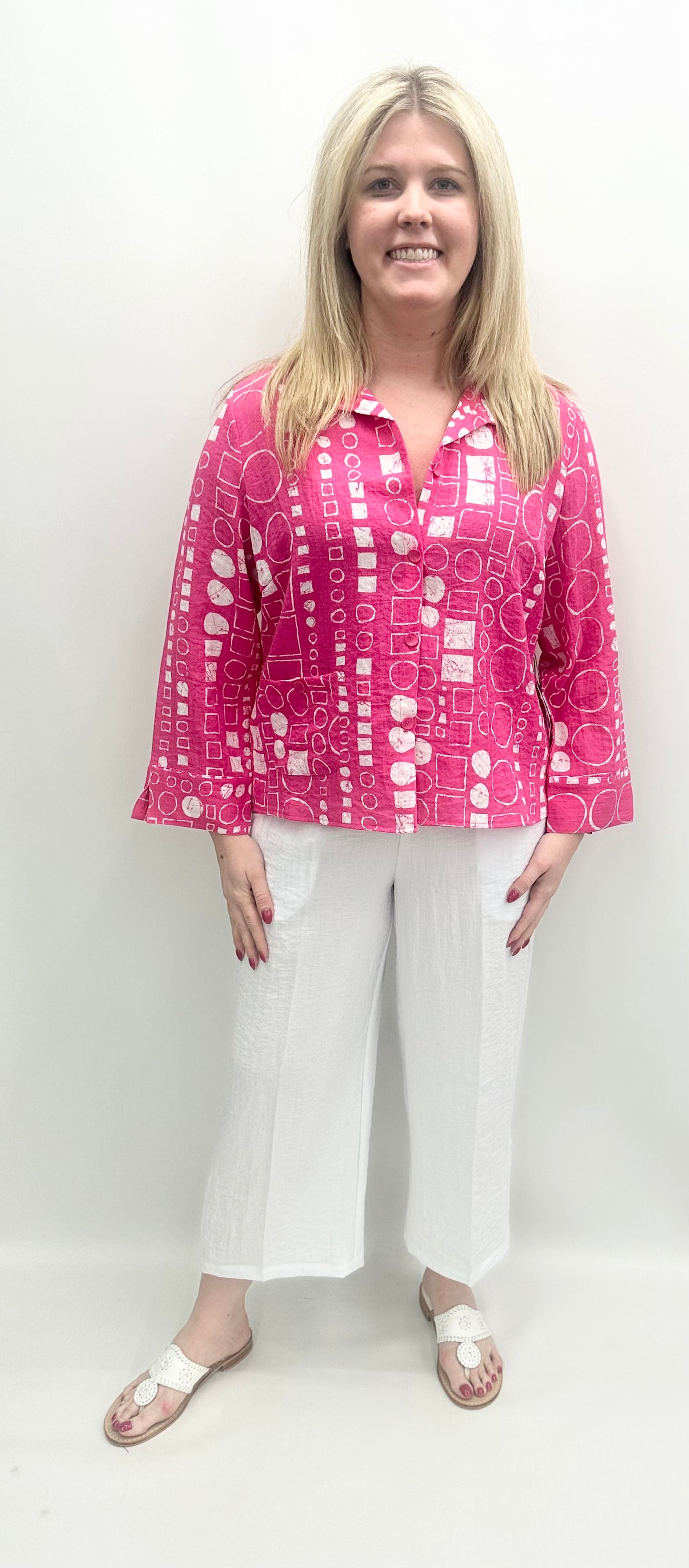 Habitat #34190 Hot Pink Blouse