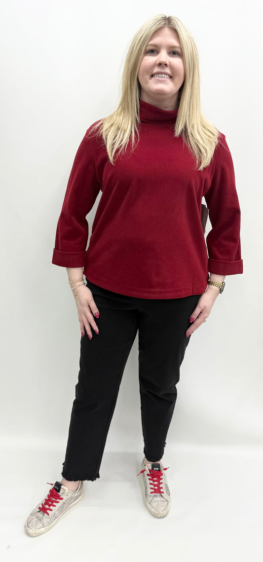 Multiples #M45105TM Crimson Turtleneck