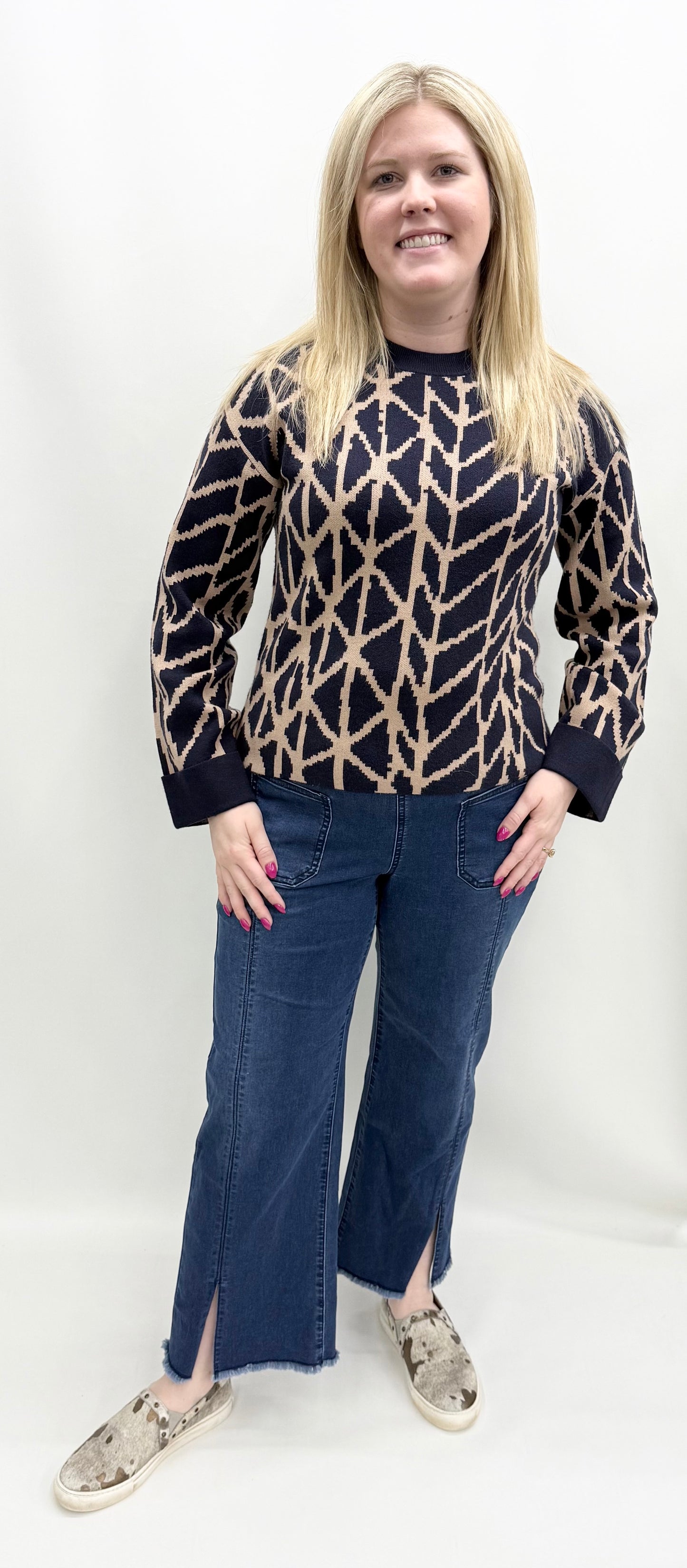 Charlie B. #C2921/974A Navy Sweater