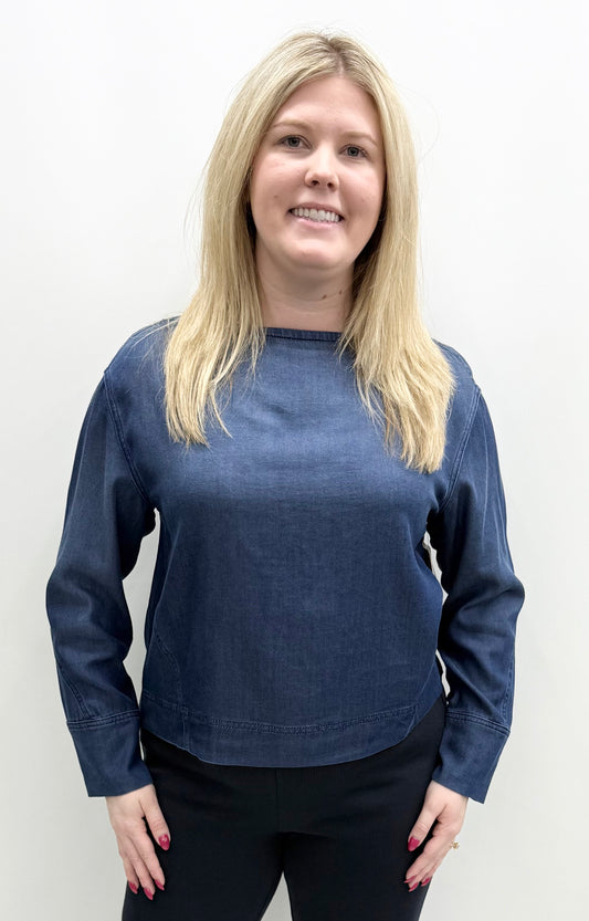 Tru-Luxe #T45214BM Dark Indigo Top