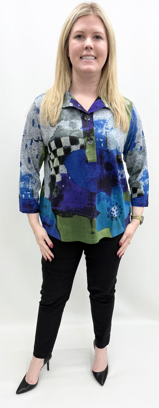 Parsley & Sage #25W204C2 Kelsey Pullover Top