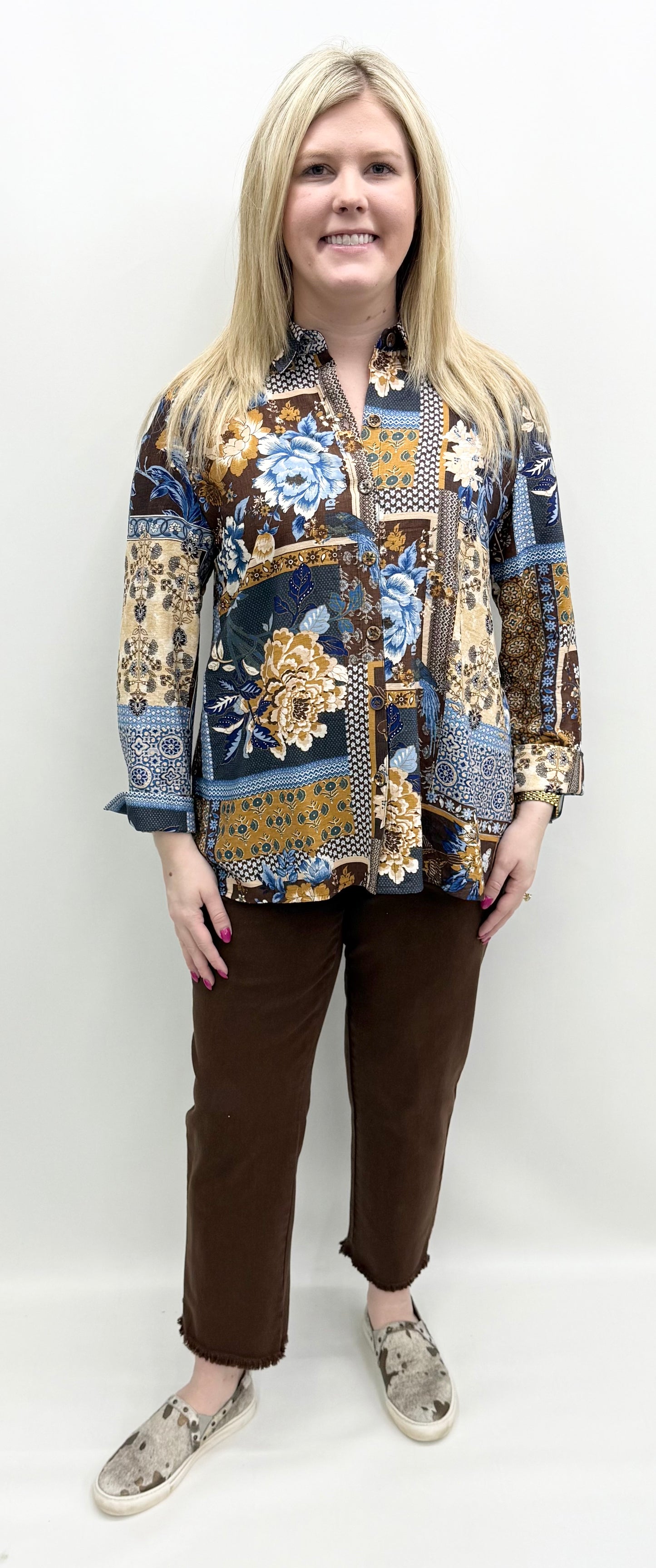 Multiples #M45301BM Print Woven Shirt