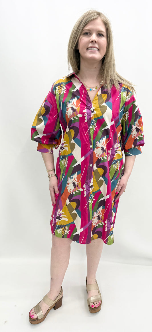 APNY #T49P/C-383D/CT Hibiscus Multi Dress