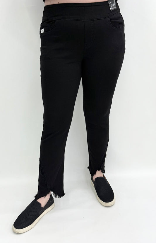 Ethyl #P4131841 Pull On Ankle with Cross Fray