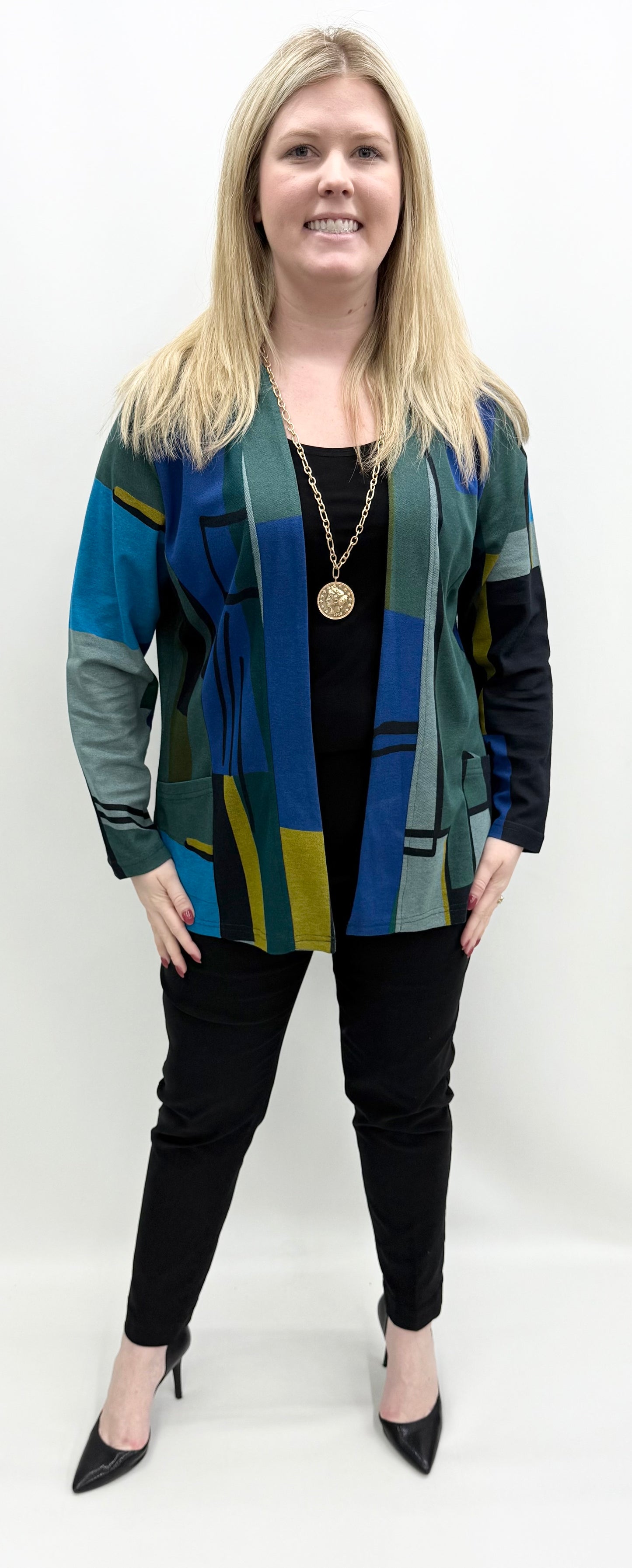 Parsley & Sage #25W201E26 Greta Open Front Jacket