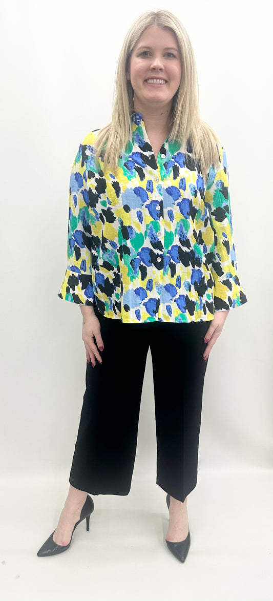 #L15324BM  Printed V-Collar Shirt