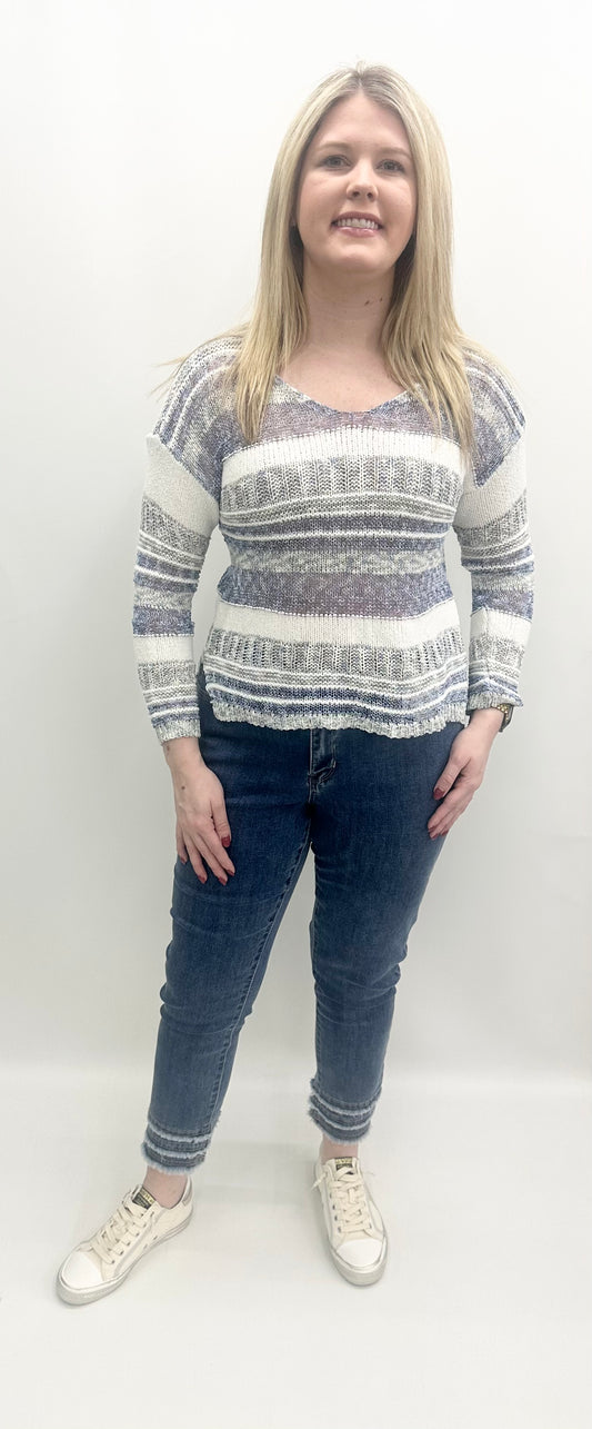 C2804-261C Stripe Sweater