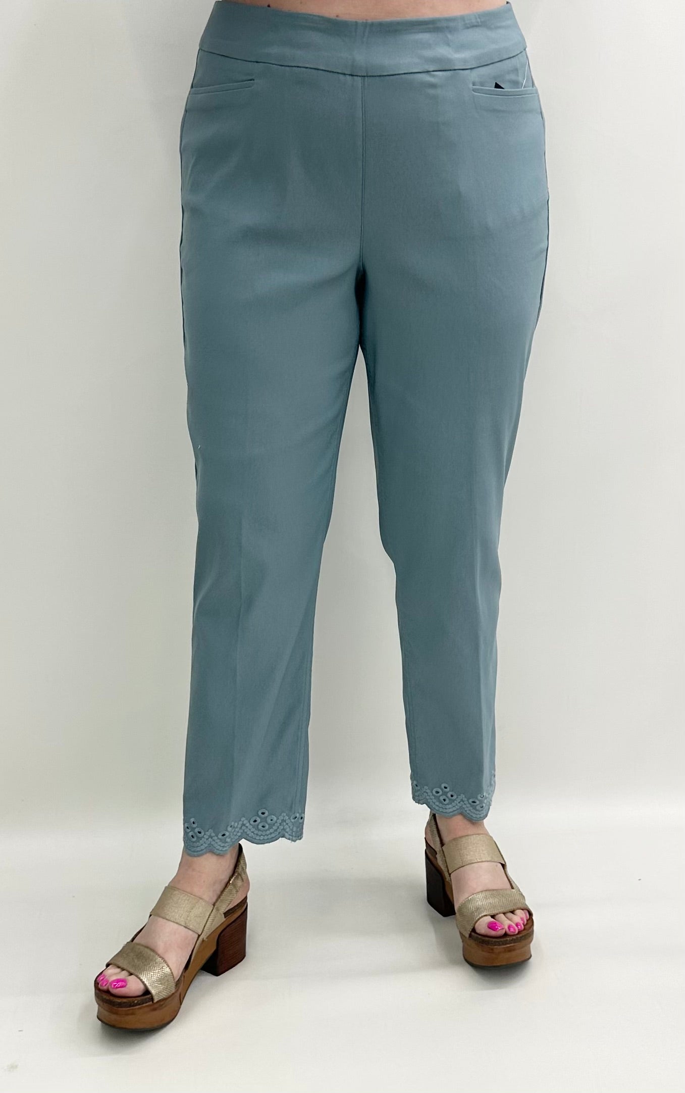 Slim Sation #M35701PM Chambray Ankle Pant