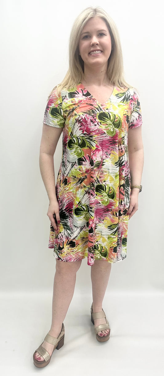 Pure Essence #603-4763 Pink Lime Dress