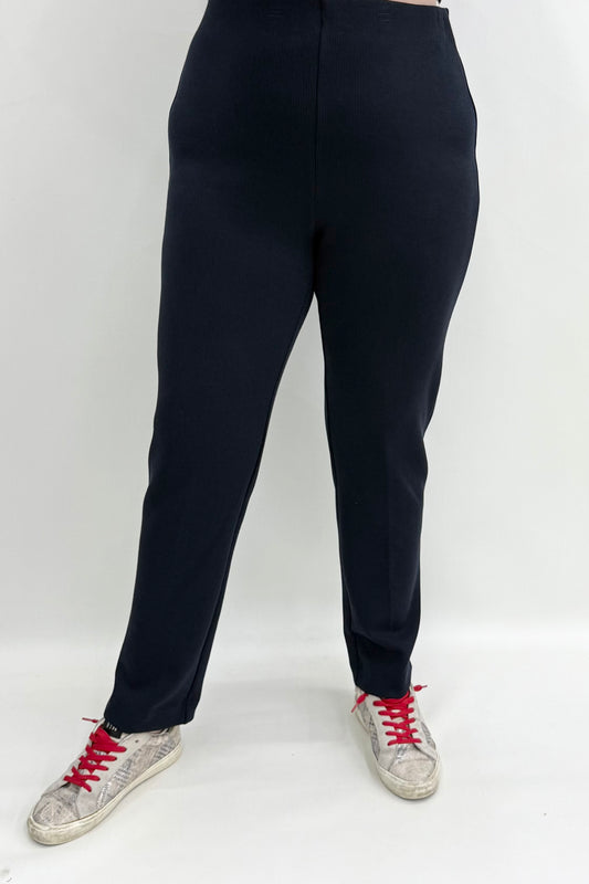 Tru-Luxe #T45103PM Navy Knit Pull On Pant