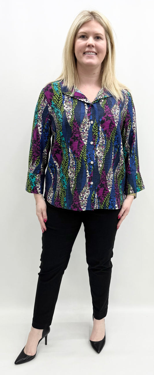 A'la Carte #L35420BM Multi Blouse