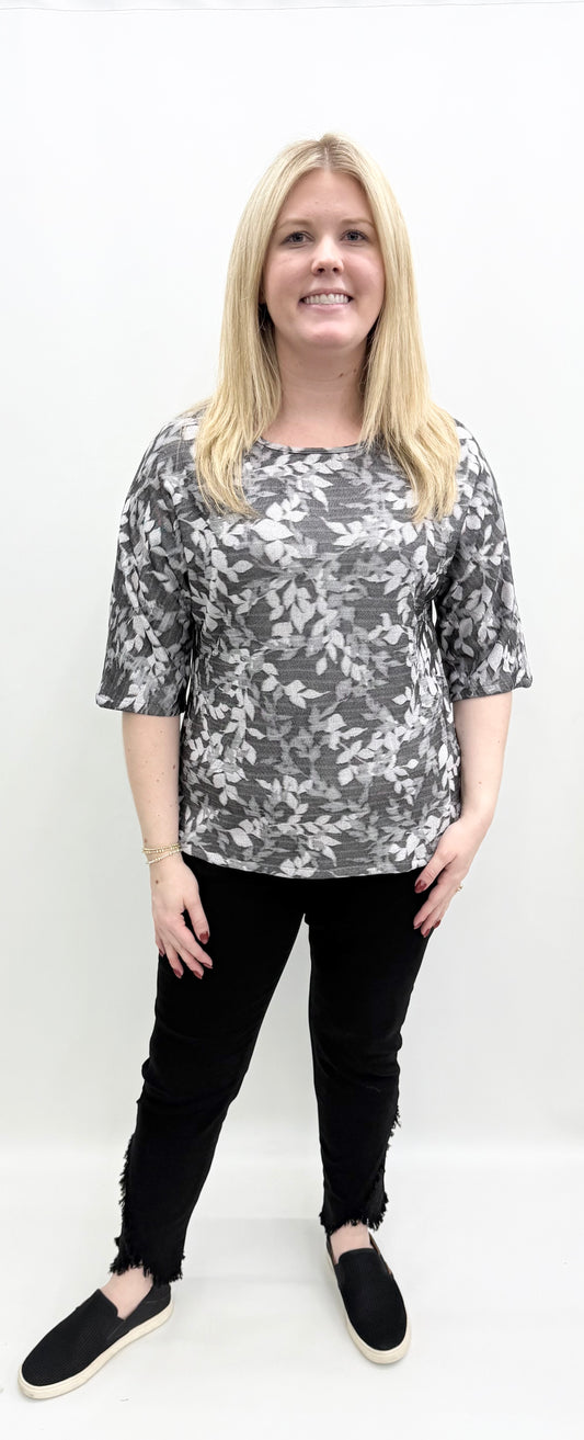 Pure Essence #640-4647 Charcoal/Scarlet Top