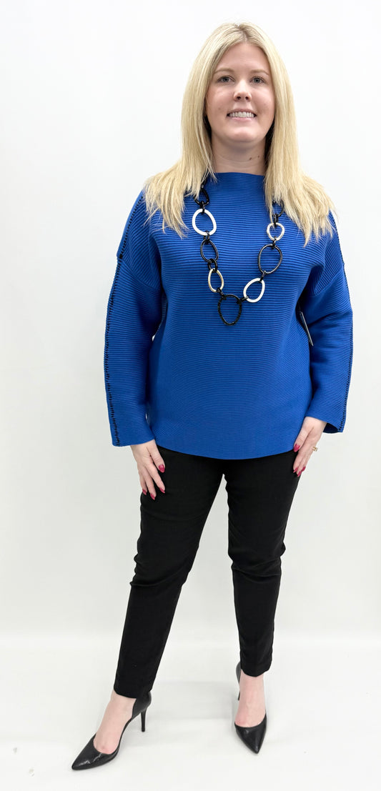 A'la Carte #L35414KM Dazzling Blue Sweater