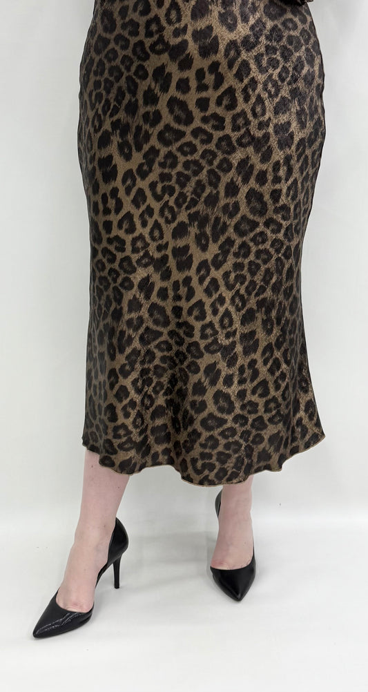 Karen Kane #3L36009 Leopard Midi Skirt