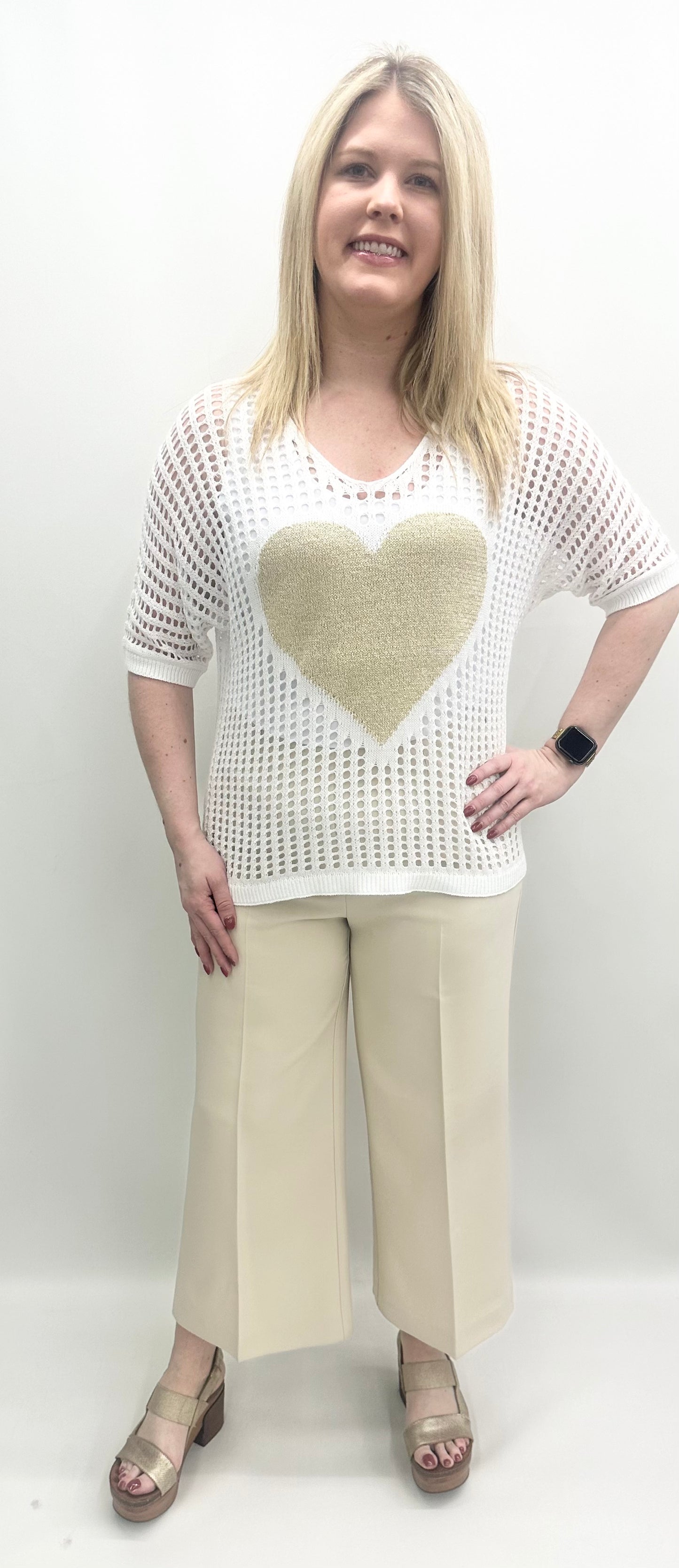 C2792-471B Fishnet Sweater